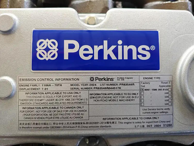 perkins silent diesel generator