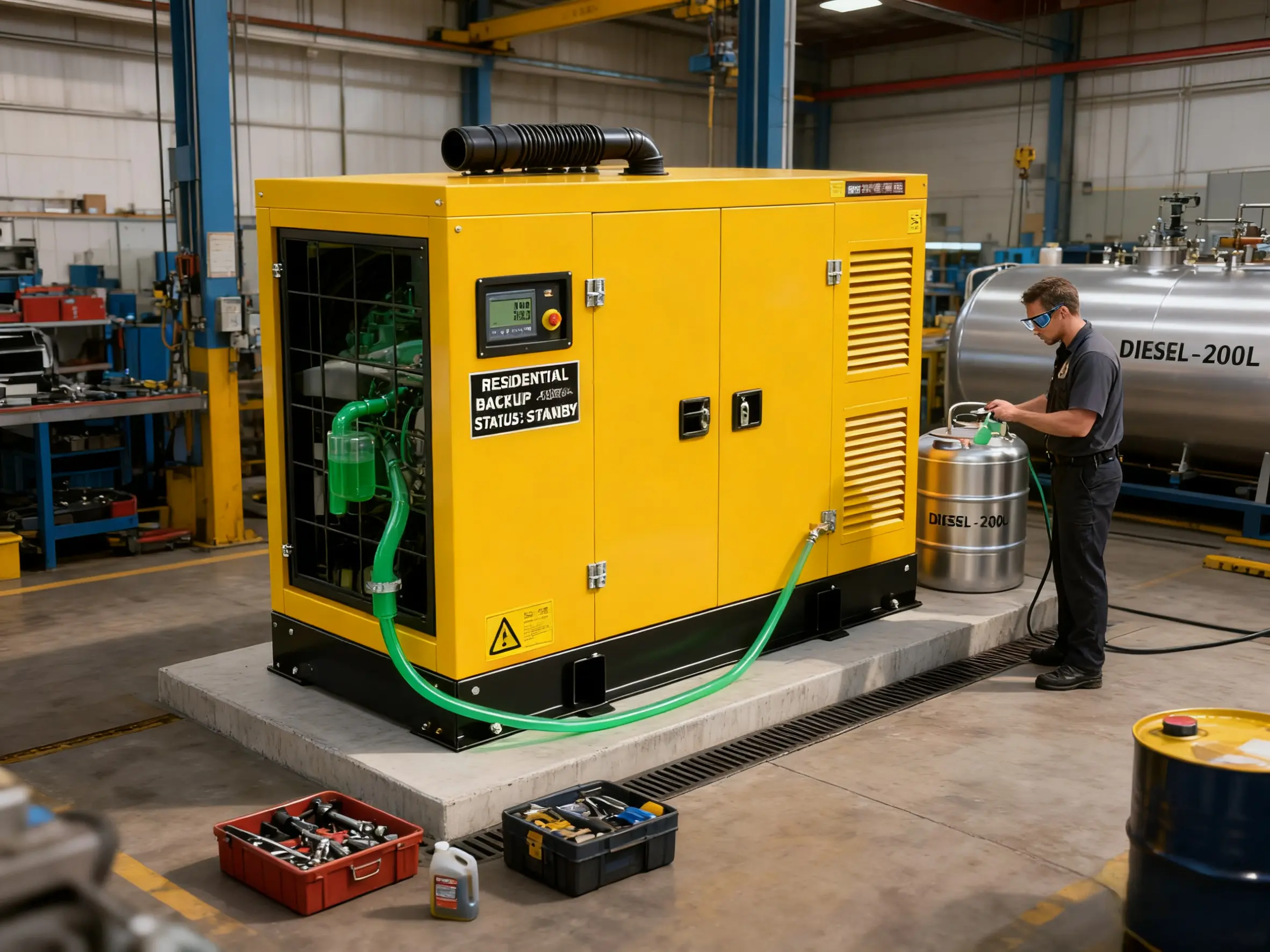 liquid cooled diesel generator