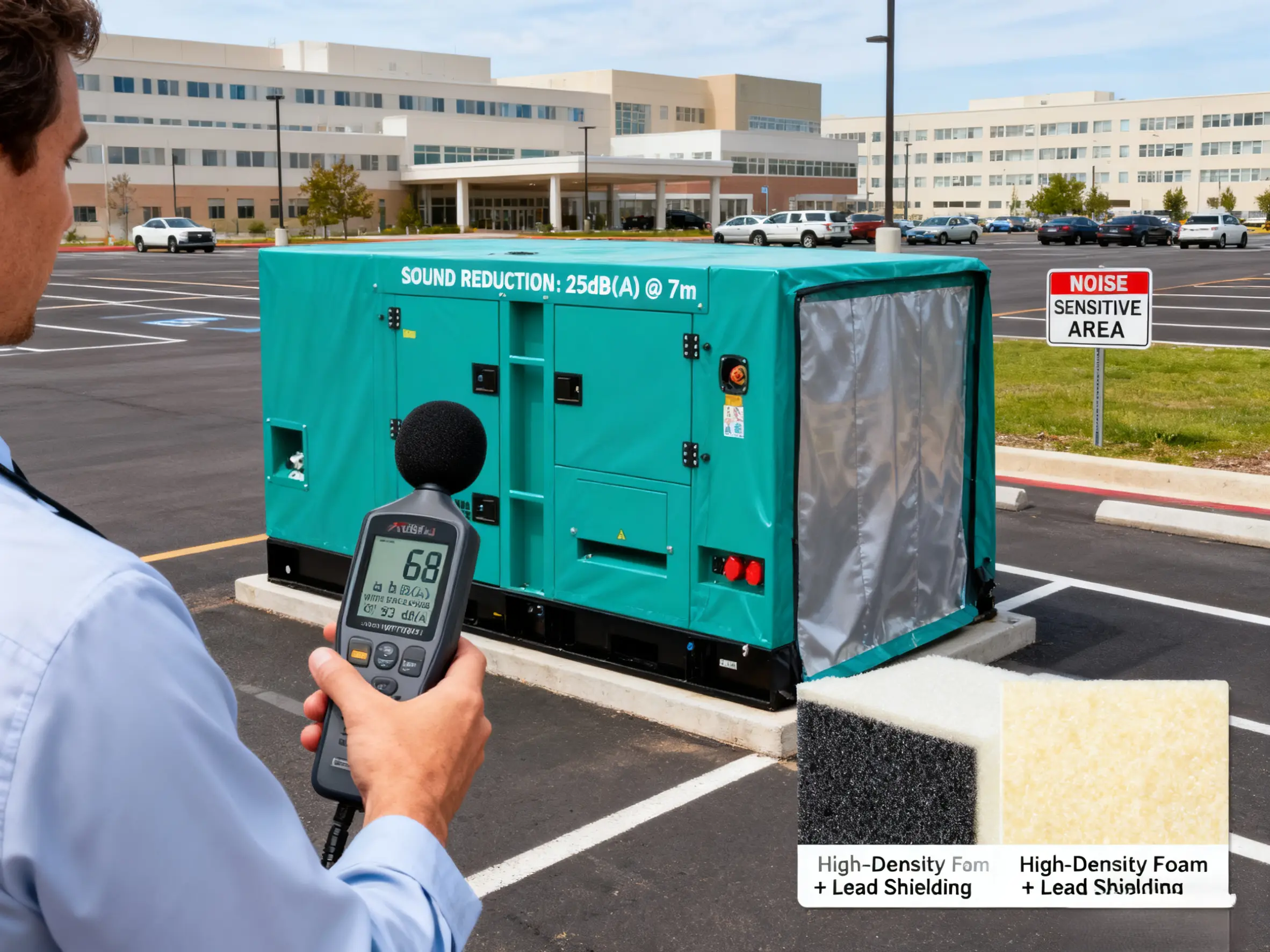 diesel generator sound attenuated enclosure