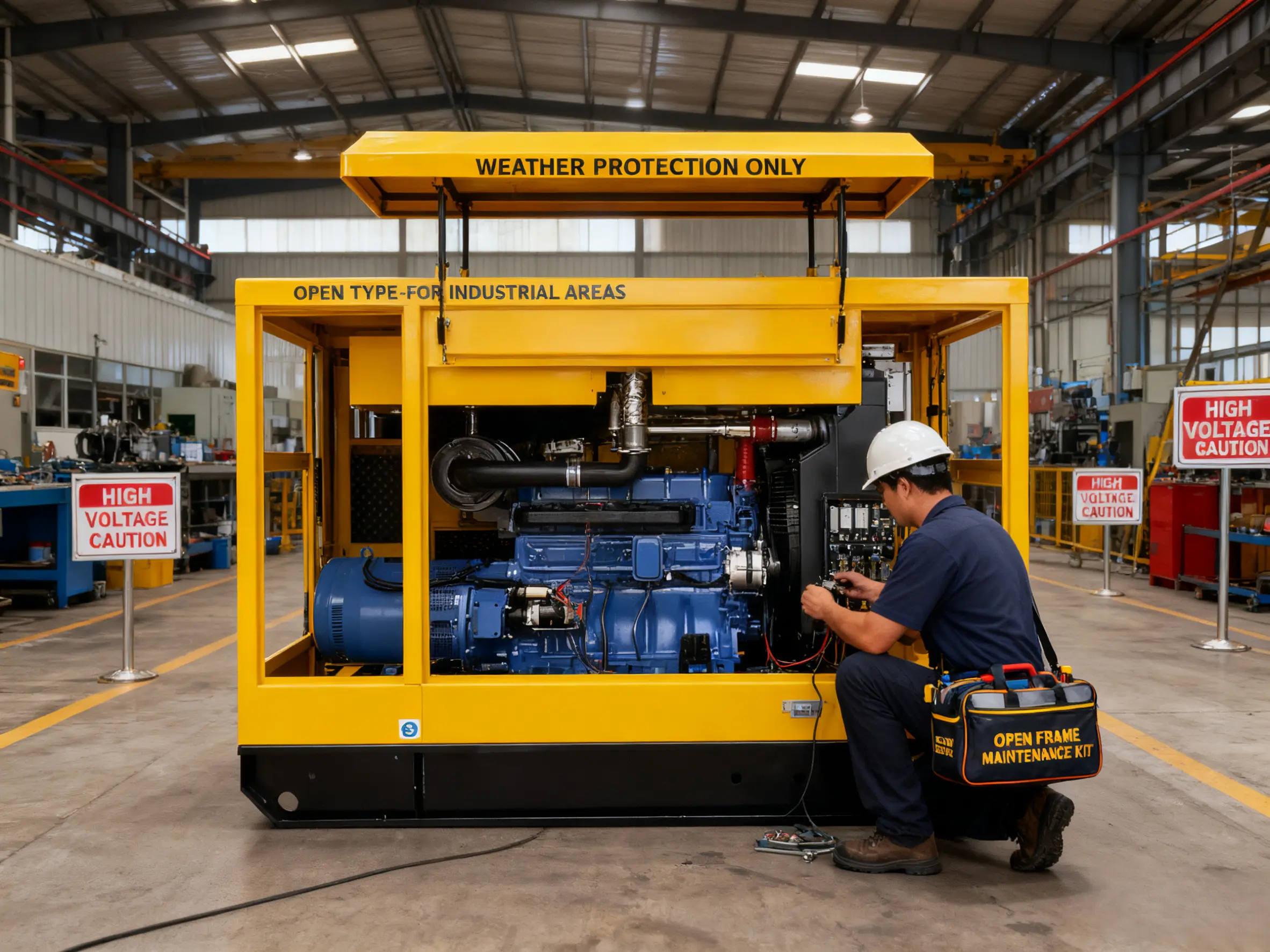 diesel generator sound attenuated enclosure