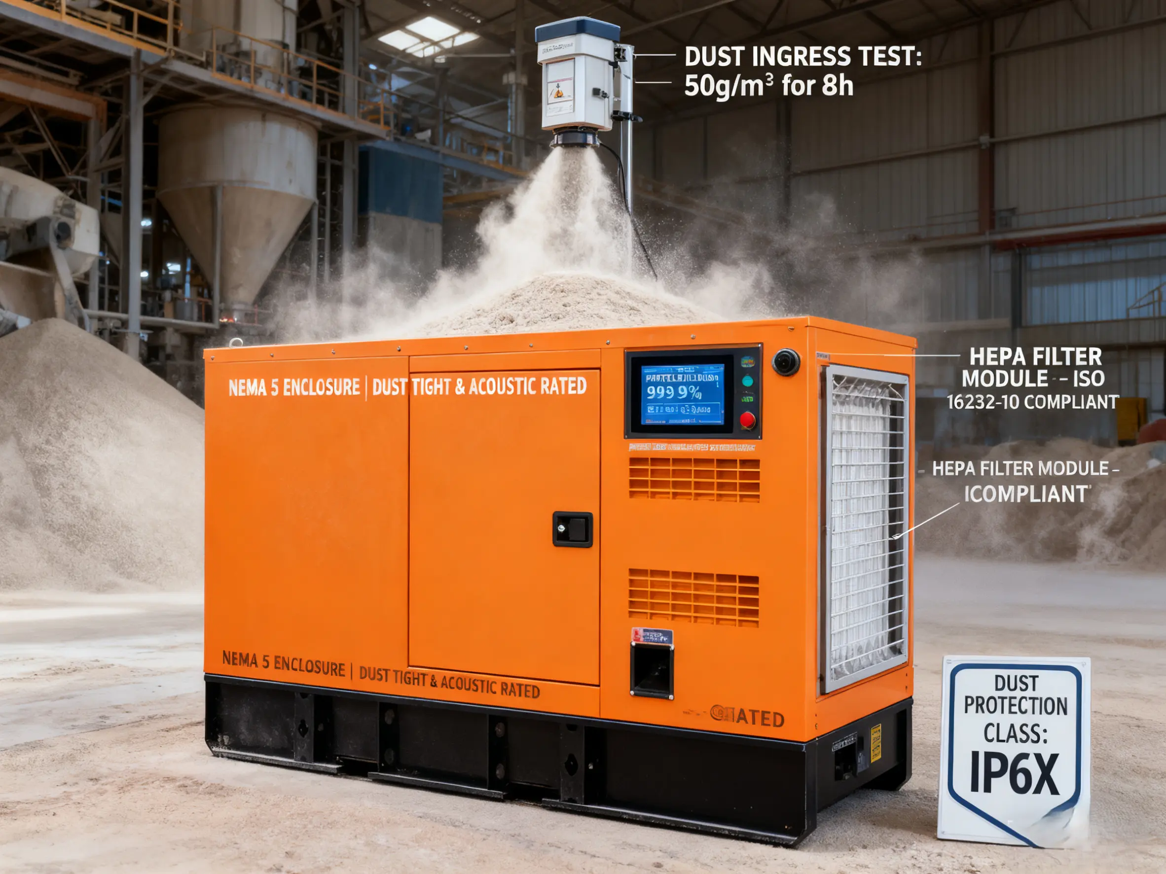 diesel generator sound attenuated enclosure