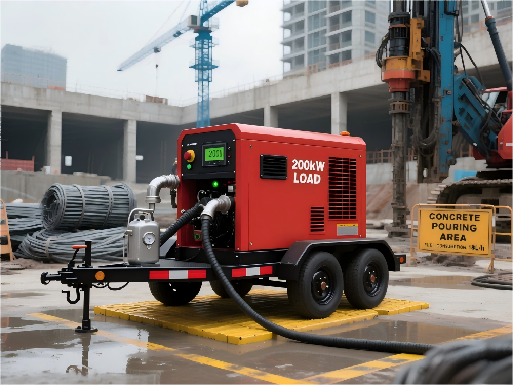 200 кВт портативті электр станциясы қанша уақытқа жетеді?