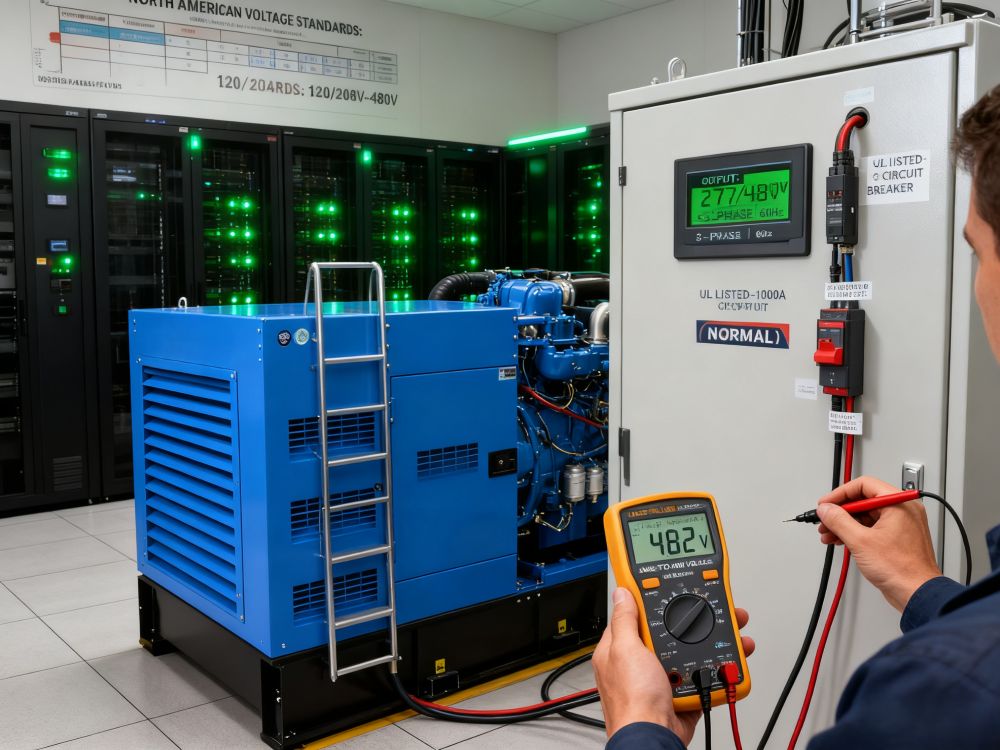 Wéi vill Volt produzéiert en Dräi-Phasen-Generator?