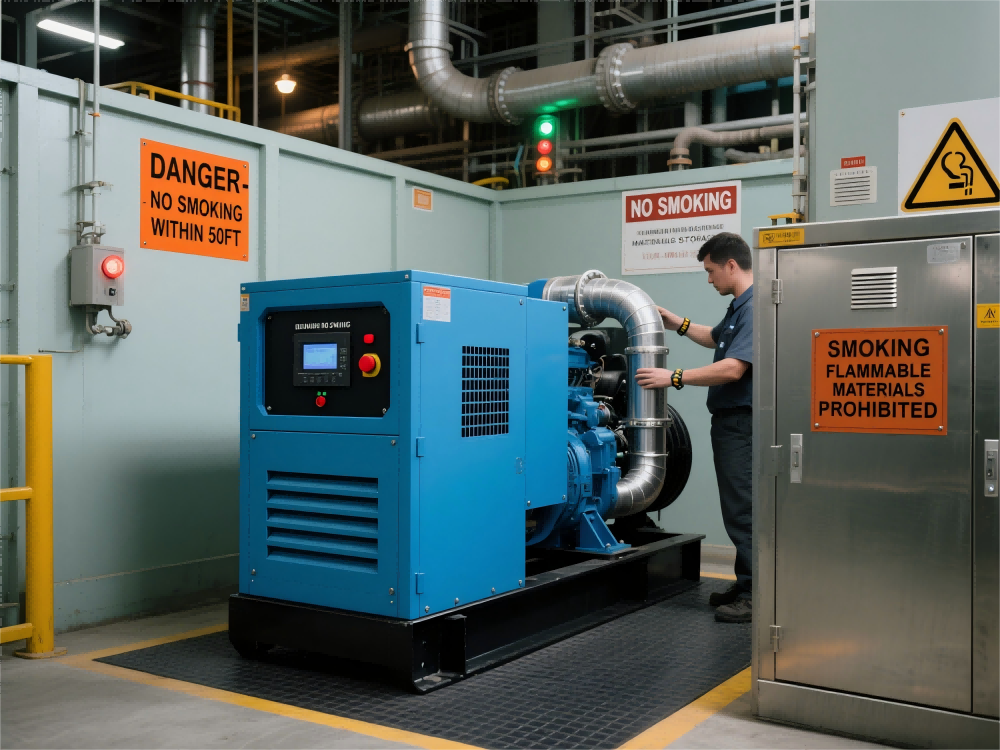 발전기 근처에서 담배를 피울 수 있나요?